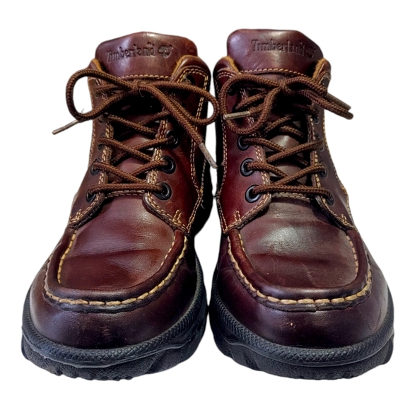 Timberland Brown Leather Lace Up Ankle Chukka Boots Mens Size 5 - Picture 6 of 10